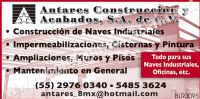 ANTARES CONSTRUCCION Y ACABADOS, SA CV