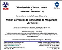 Misión Comercial de la Industria de Maquinaria de Taiwán