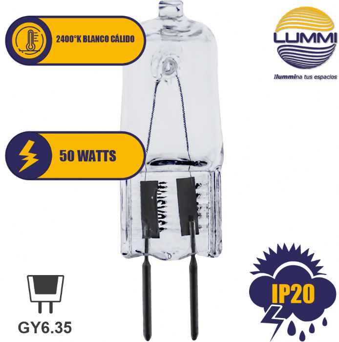 Foco Cacahuate 127v. 50w. Gy6.35 ( Jcd50 )