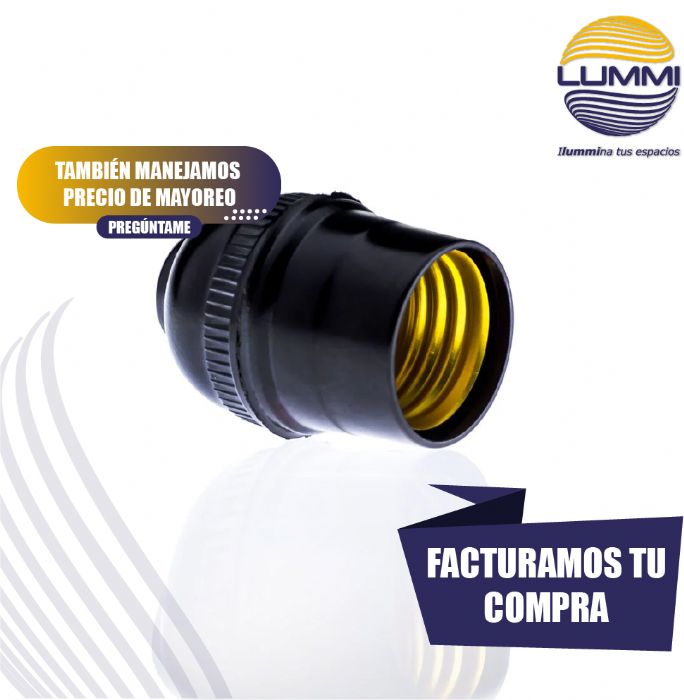 Socket Baquelita. E-26 Negro ( Po228 )