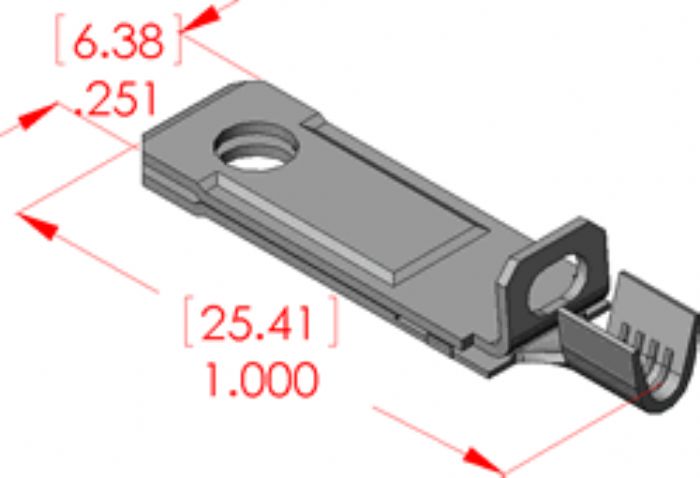 Terminal para clavija recta