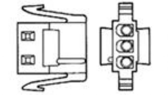 Conector plastico de 3 posiciones 1-480304 