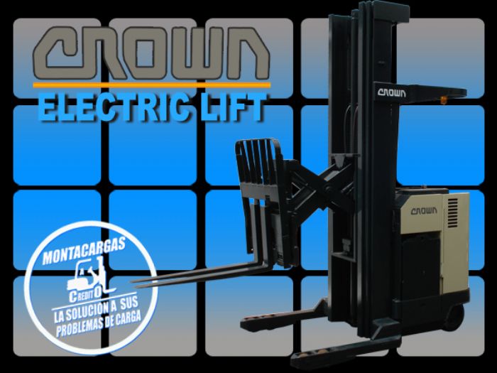montacargas electric pasillo anosto marca crown 4,500lbs