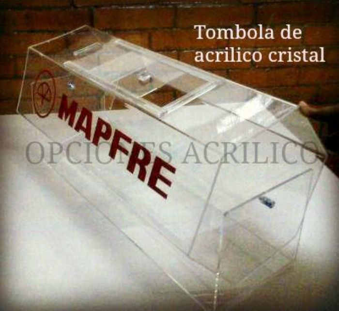 Tómbola de acrílico cristal 