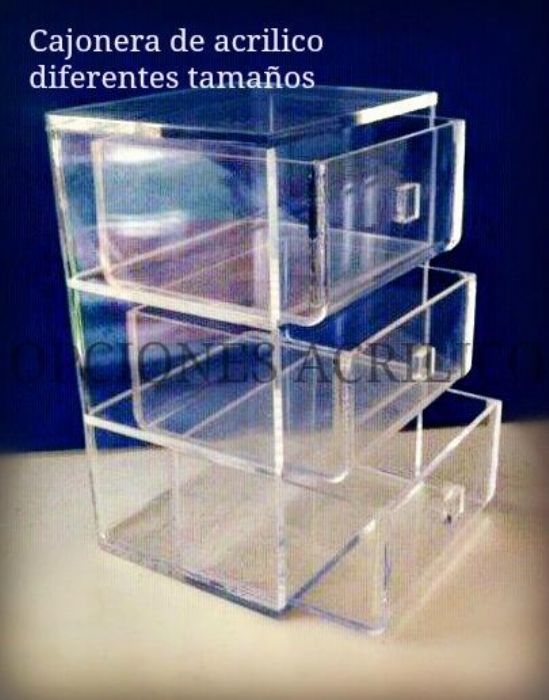 Cajonera de acrílico diferentes tamaños