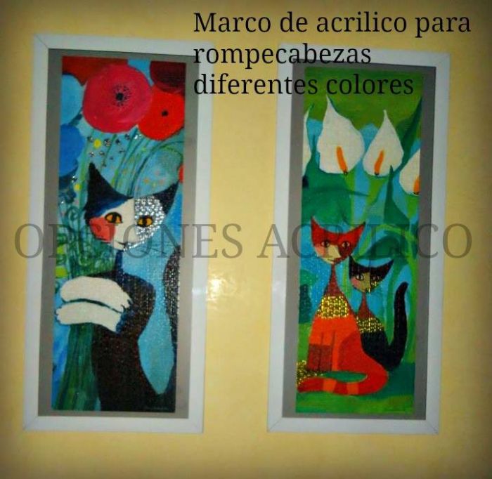 Marco de acrílico para rompecabezas diferentes colores