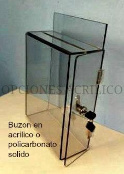 Buzón de acrílico o policarbonato solido