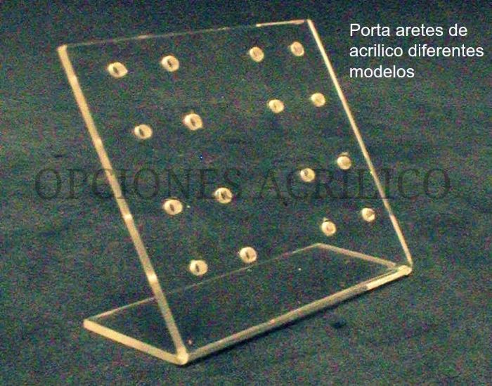 Porta aretes de acrílico diferentes modelos