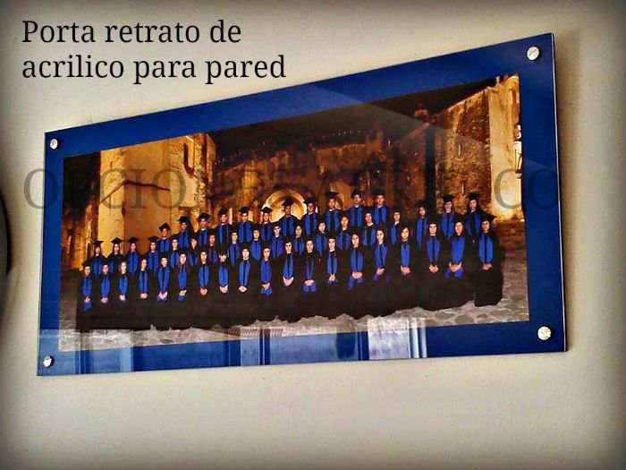 Porta retrato de acrílico para pared