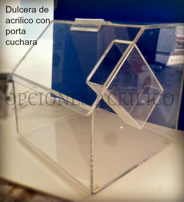 Dulcero de acrílico con porta cuchara