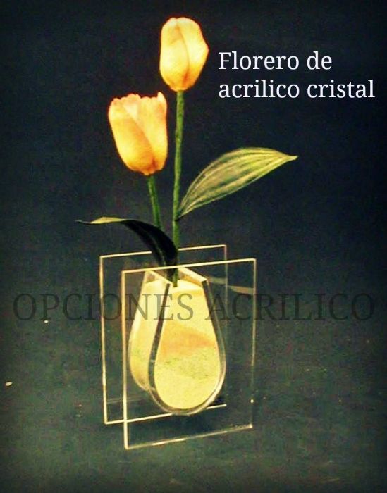 Florero de acrílico cristal