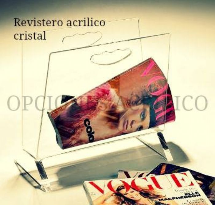 Revistero acrílico cristal