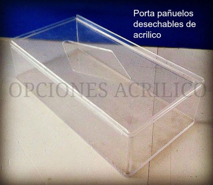 Porta pañuelos desechables de acrílico 