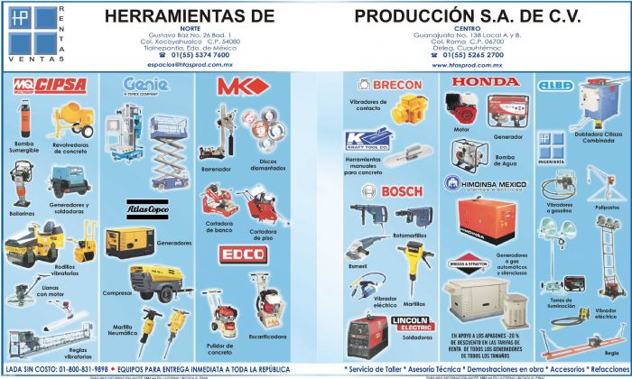 RENTA DE MAQUINARIA PARA CONSTRUCCION