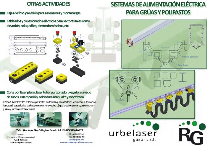 Otras actividades Gasori S.L.  - Botoneras, Cajas de foso y Revisión, Cableados y Conexionados Electricos