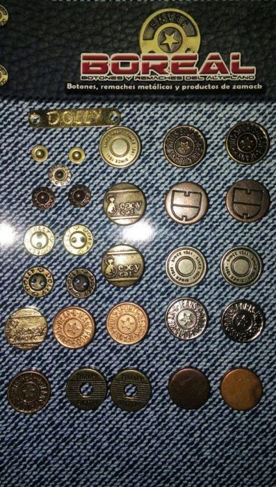 botones y remaches metalicos