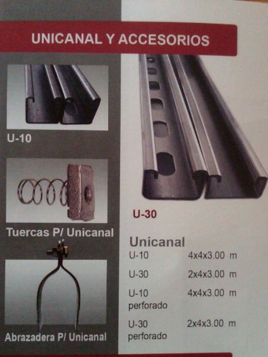 unicanal y accesorios