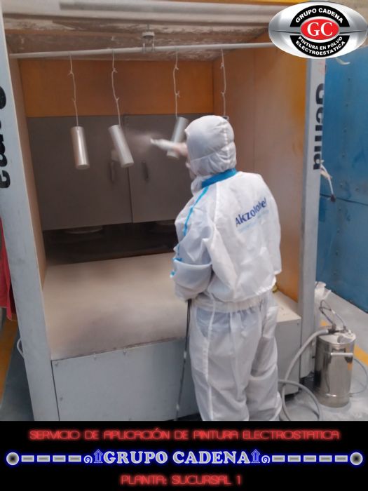 APLICACION DE PINTURA ELECTROSTATICA EN POLVO