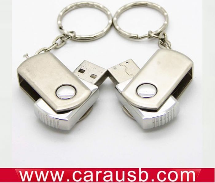 CaraUSB branded Usb memorias flash disco rotatorio clip de metal 8GB