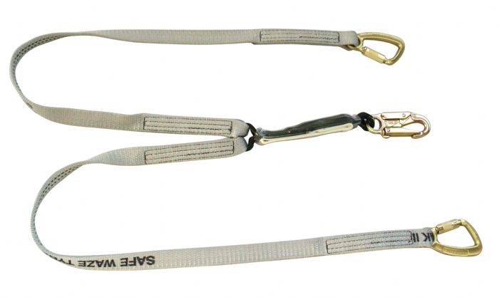 3M™ Tybak Línea de Vida con amortiguador. 2 brazos. Un gancho pequeño y 2 ganchos Tybak (Carabinero). 	