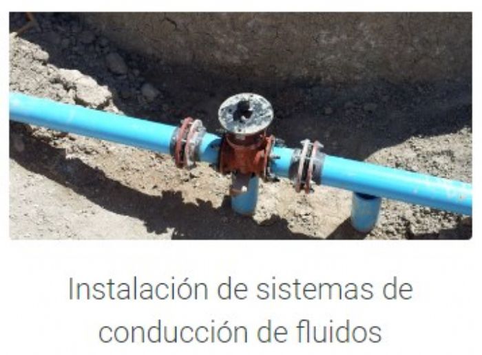 Instalación de sistemas de conducción de fluidos