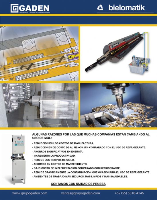 MQL, LUBRICACION, BIELOMATIK EN LUGAR DE COOLANT O REFRIGERANTE PARA HERRAMIENTAS DE CORTE DURANTE EL MAQUINADO.  MAQUINAS DE SOLDADURA DE PLASTICO, PLASTIC WELDING.