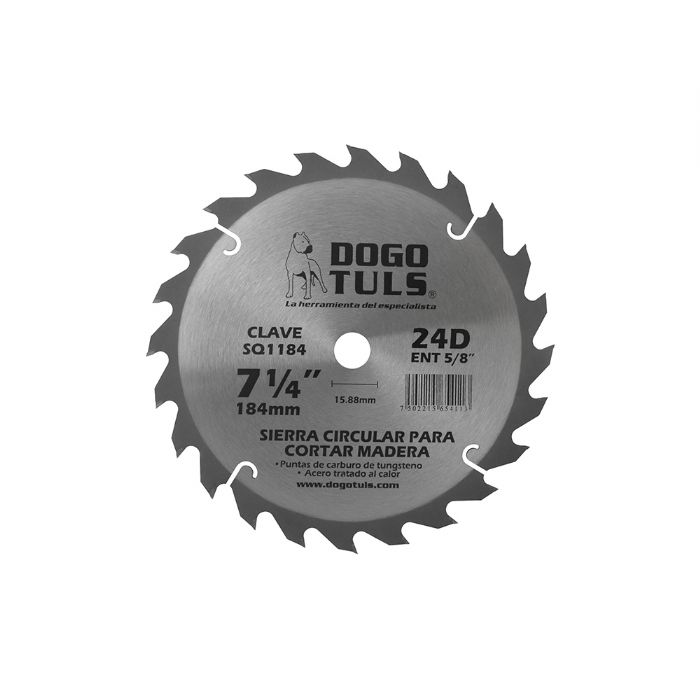 SIERRA CIRCULAR PARA MADERA 7-1/4" CON 24 DIENTES
