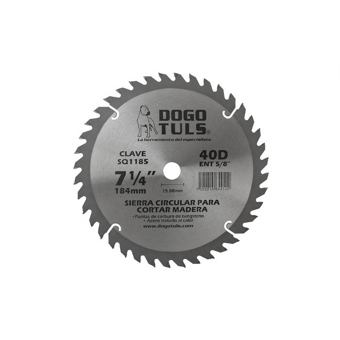SIERRA CIRCULAR PARA MADERA 7-1/4" CON 40 DIENTES