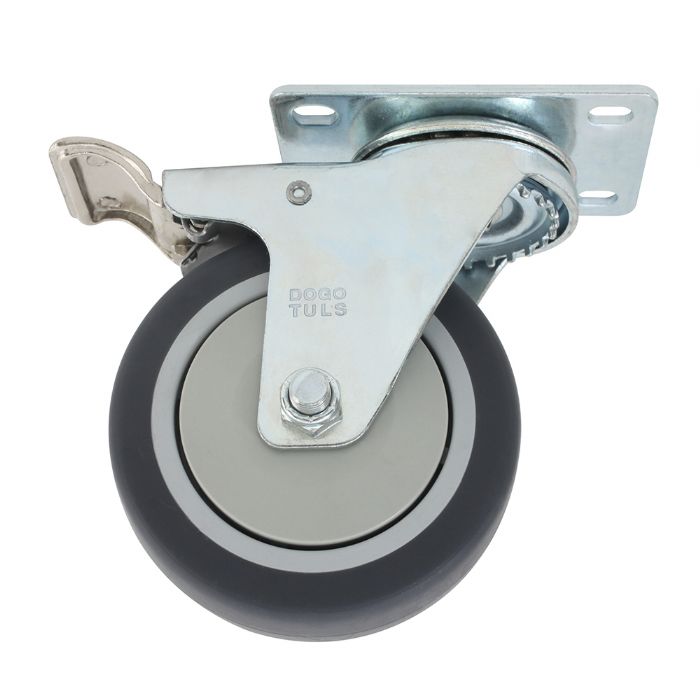 RODAJA DE TERMOPLASTICO GIRATORIA CON FRENO 4"