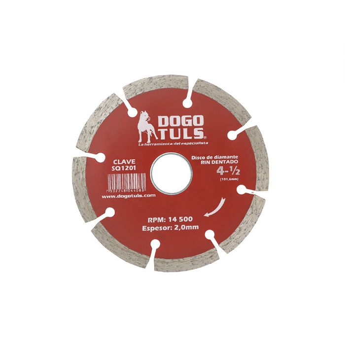 DISCOS DE DIAMANTE CON RIN DENTADO 4-1/2"