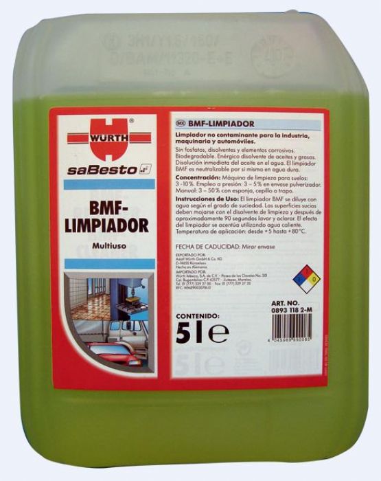 LIMPIADOR BMF (DESENGRASANTE INDUSTRIAL) WURTH