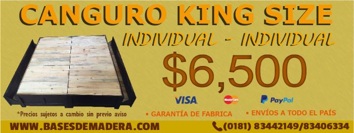 CAMA CANGURO KING SIZE - INDIVIDUAL - INDIVIDUAL SIN CABECERA