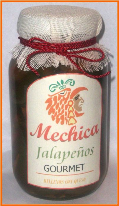 CHILE JALAPEÑO RELLENO CON QUESO GOURMET ENVASADO AL ALTO VACIO