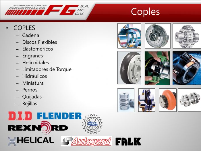 Coples REXNORD FALK FLENDER AUTOGARD MARTIN