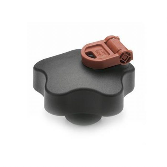  Perillas de estrella de seguridad con llave Plástico tecnopolímero, con inserto roscado de latón