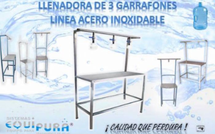 Llenadoras para tres garrafones