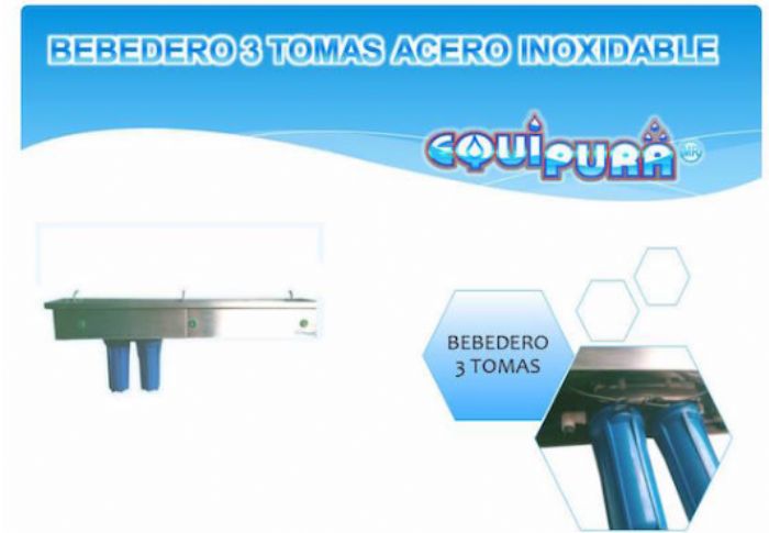 Bebedero de tres tomas