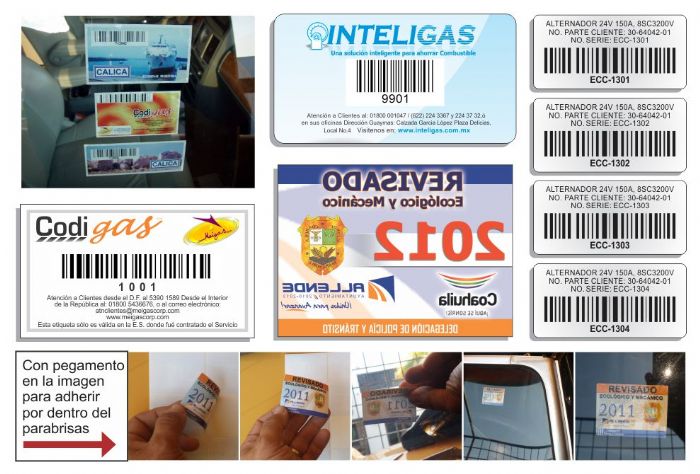 Etiquetas Foliadas o con código de barras