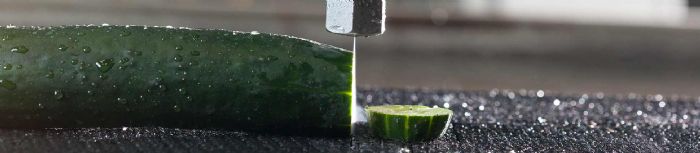 Cortar Alimentos con chorro de agua
