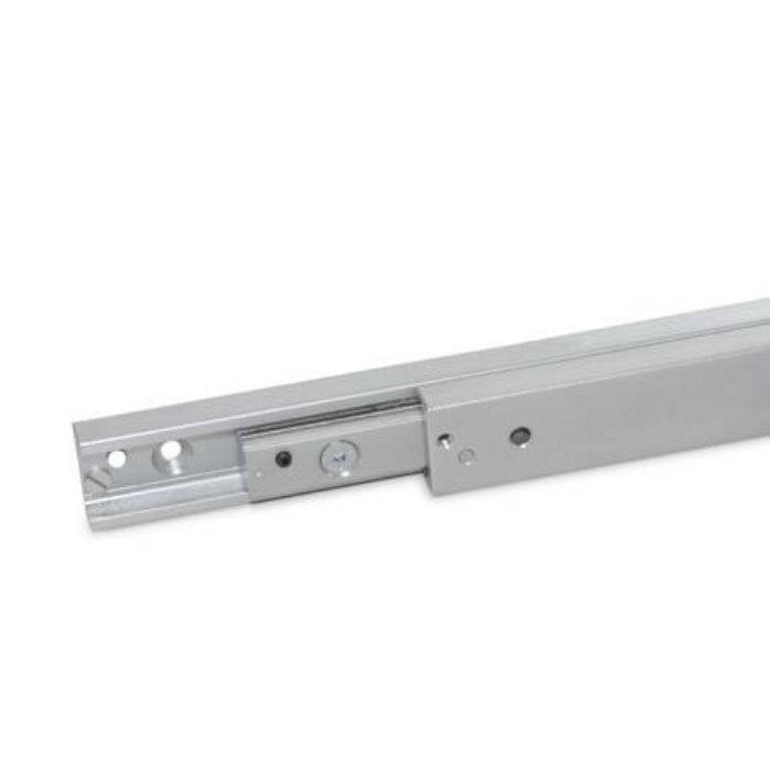 Guías lineales telescópicas Medidas métricas, acero, configuración dual, con extensión completa