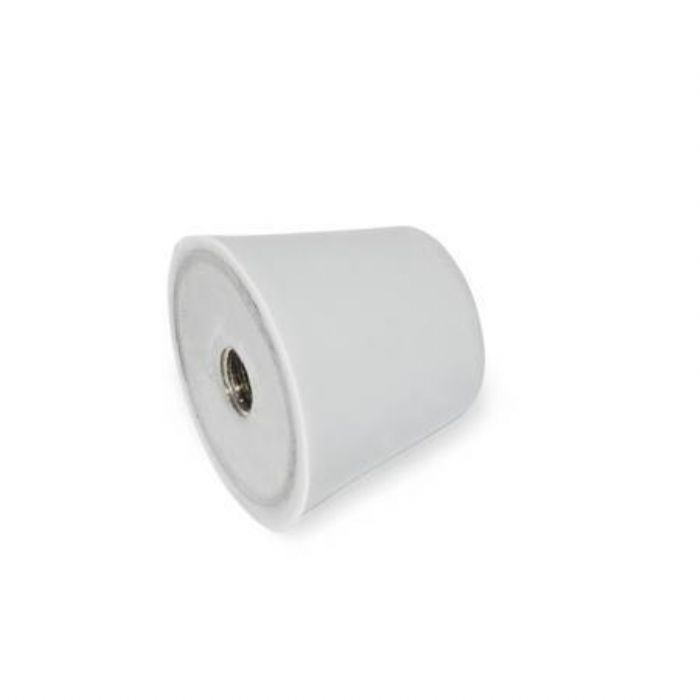 Soportes de absorción de vibración/impacto de silicón Tipo cónico, con componentes de acero inoxidable, orificio roscado