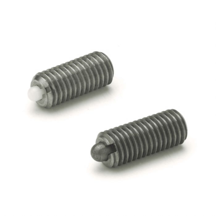  Posicionadores de muelle Acero inoxidable, con vástagos de punta de acero inoxidable o de plástico Delrin