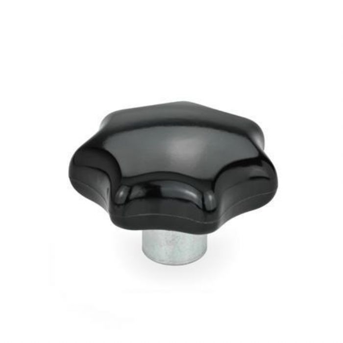 Perillas manuales Duroplast, con casquillo de acero saliente