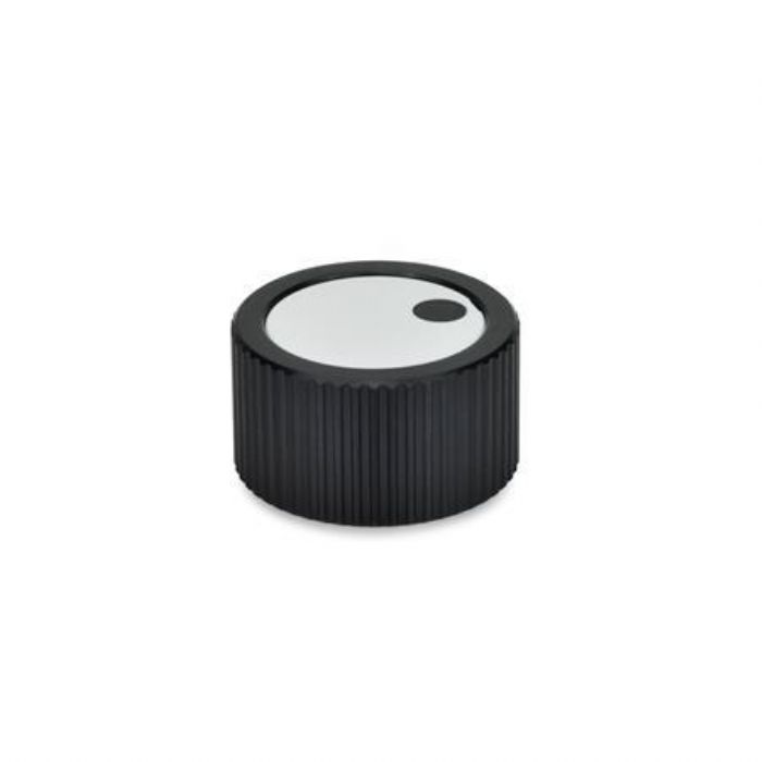 Perillas de control moleteadas Medidas métricas, de aluminio, con orificio liso o con boquilla
