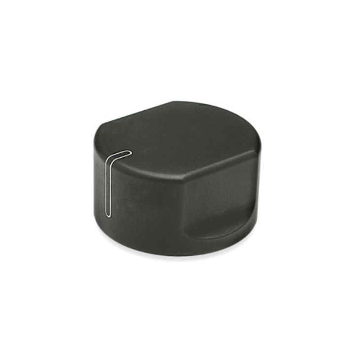  Perillas de control Medidas métricas, de aluminio, con resalto recto