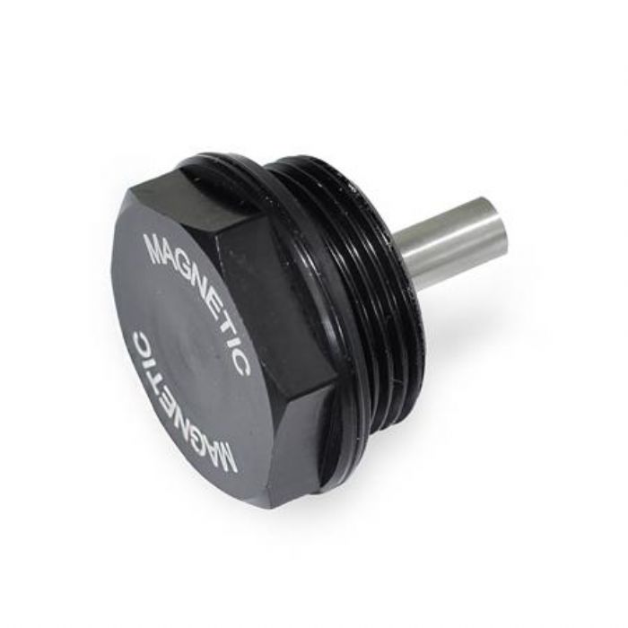 Tapones magnéticos Aluminio, resistente a temperaturas de hasta 212 °F (100 °C), anodizado negro