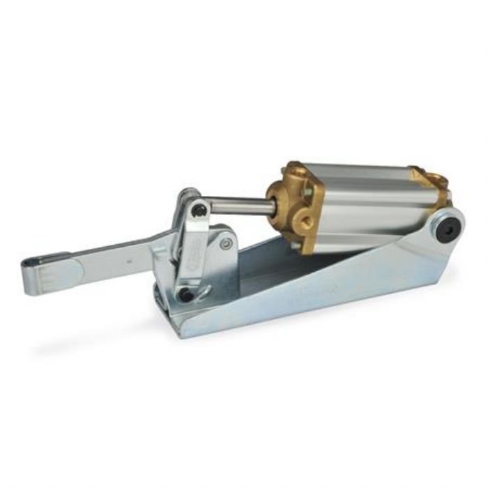  Abrazaderas de palanca neumáticas Acero, con base de montaje horizontal, con pistón magnético