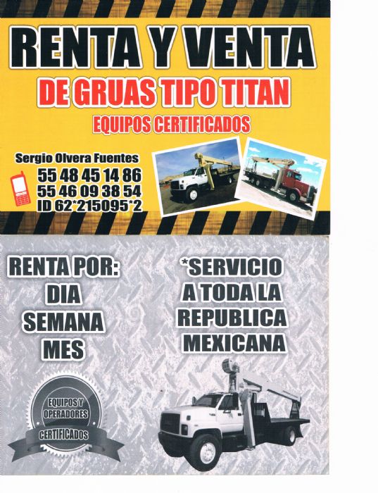 RENTA DE GRUAS 