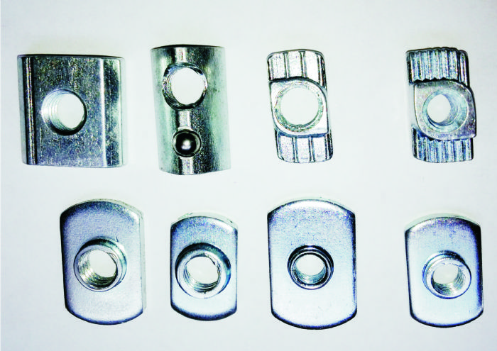 Tuercas para perfiles de aluminio