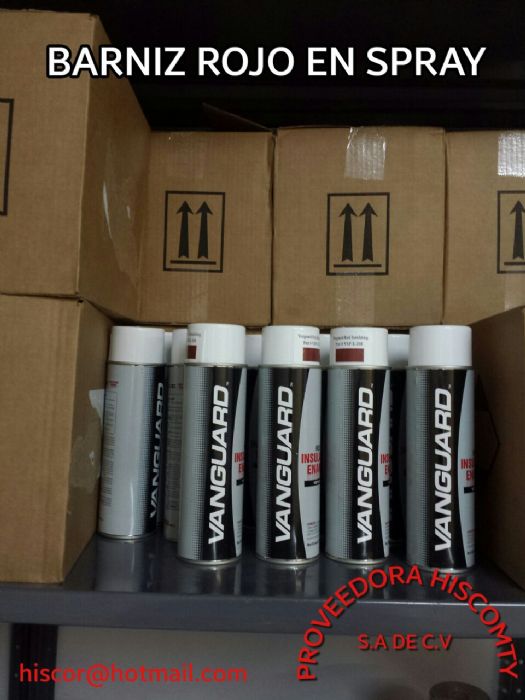 BARNIZ EN SPRAY ROJO.